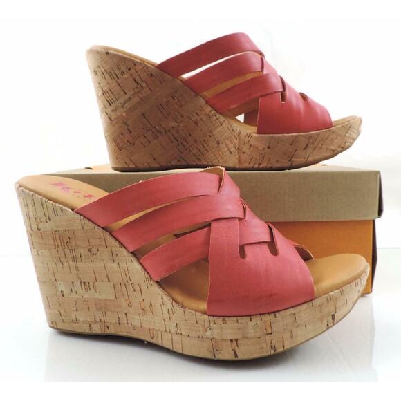 Korks By Kork-Ease Katrice Slide Platform Wedge Sandal Comfort Pink Size 10 - Picture 8 of 10